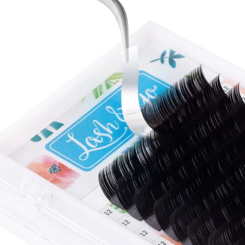 Чёрные ресницы (микс) 16 линий изгиб LC