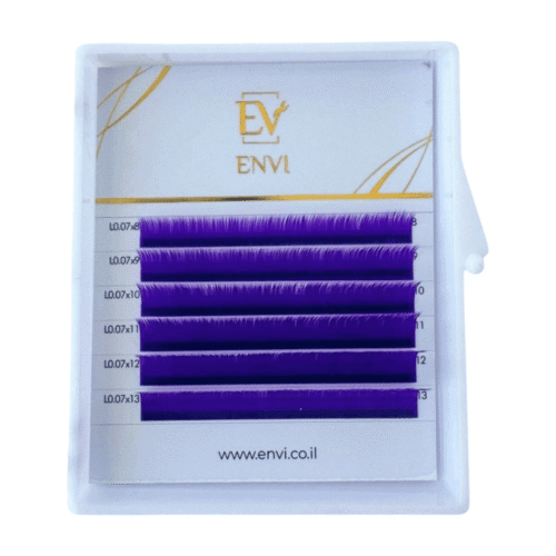 Colored eyelashes Envi (mix) Purple 6 lines
