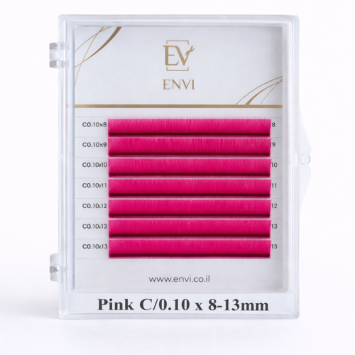 ריסים צבעוניים Envi (מיקס) Pink 6 שורות
