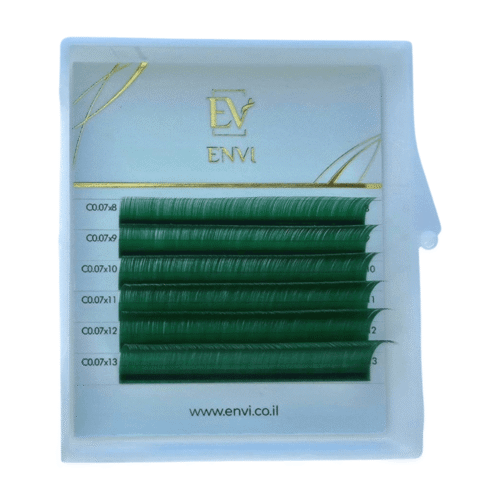 Colored eyelashes Envi (mix) Green 6 lines