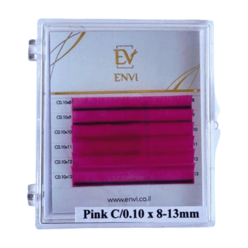 Colored eyelashes Envi (mix) Pink 6 lines