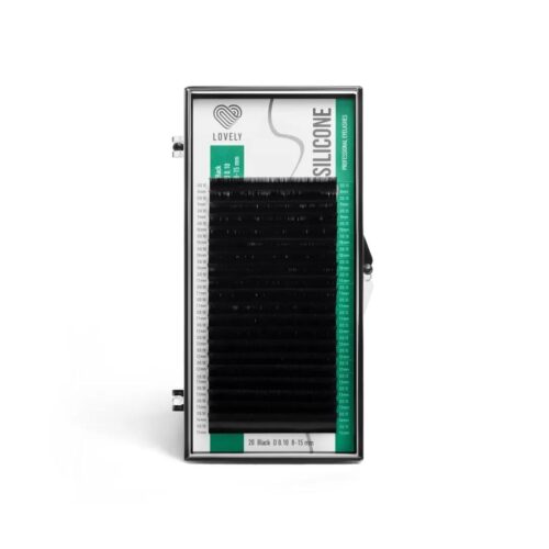 чёрные ресницы Lovely "Silicone" MIX 20 линий