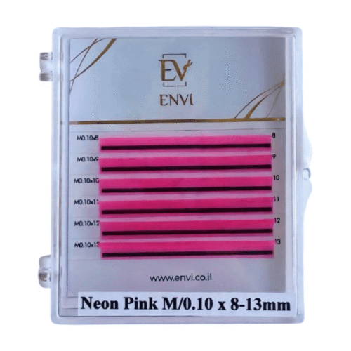 Colored eyelashes Envi (mix) Neon Pink 6 lines