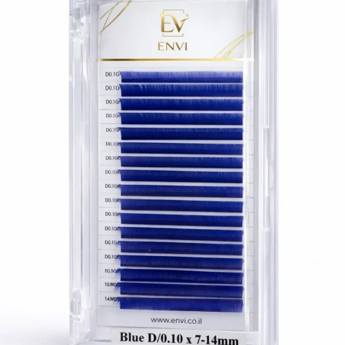 Envi Blue ריסים צבעוניים כחולים (16 שורות MIX)