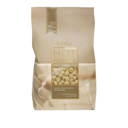 שעוות פילם ItalWax White Chocolate 1000gr להסרת שיער מקצועית לעור רגיש