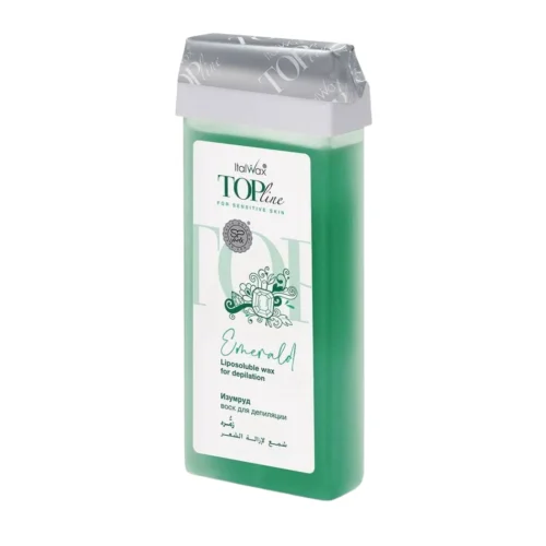 ItalWax רול שעווה ירוק ברקת 100ml – סדרת Top לשעווה מקצועית להסרת שיער
